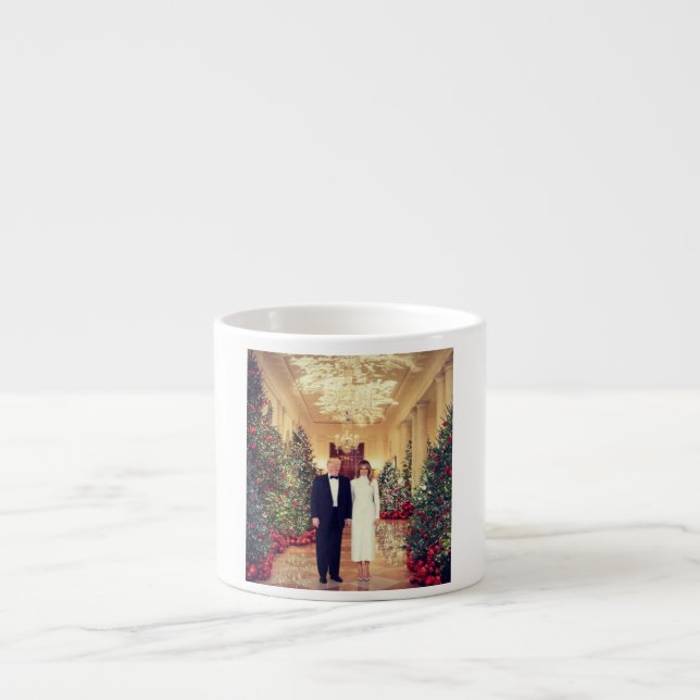 Trump US President White House Christmas  Espresso Cup (Front)