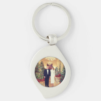 Trump US President White House Christmas Keychain