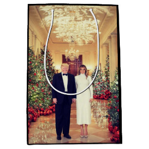Trump US President White House Christmas Medium Gi Gift Bag