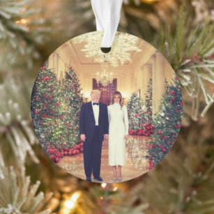 Trump US President White House Christmas Ornament