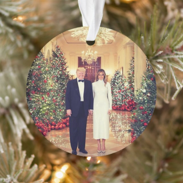 Trump US President White House Christmas  Ornament (Tree)