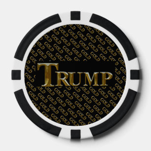 TRUMP USA GOLD POKER CHIPS