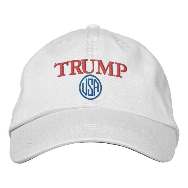 TRUMP USA WHITE BASEBALL CAP (Front)
