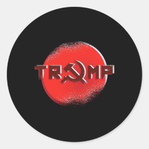 Trump Ussr Hammer And Sickle Communist Russian Age Classic Round Sticker