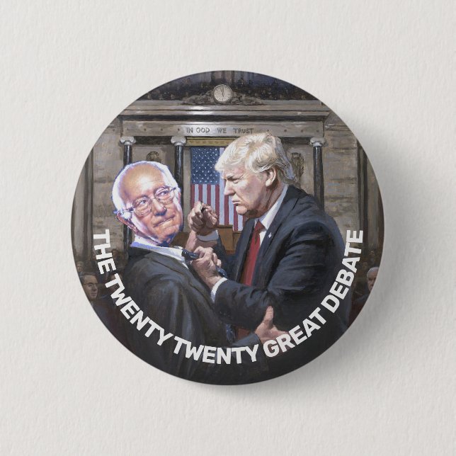 Trump V. Sanders 2 Inch Round Button (Front)