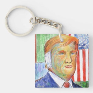 Trump Van Gogh Keychain