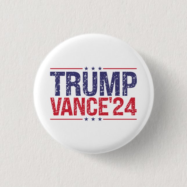 Trump Vance 2024  1 Inch Round Button (Front)