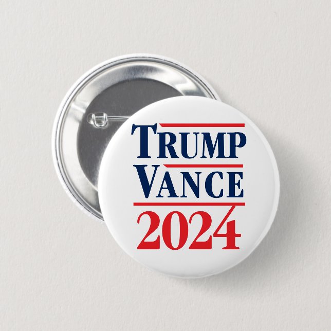 Trump Vance 2024 2 Inch Round Button (Front & Back)
