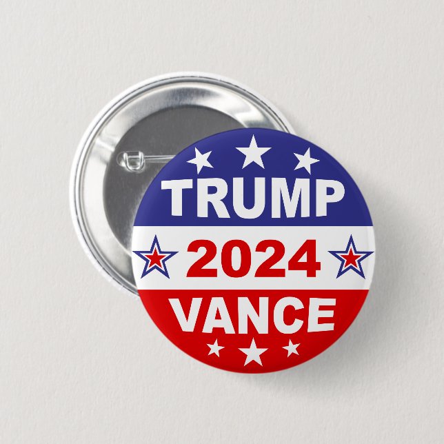 TRUMP VANCE 2024 2 INCH ROUND BUTTON (Front & Back)