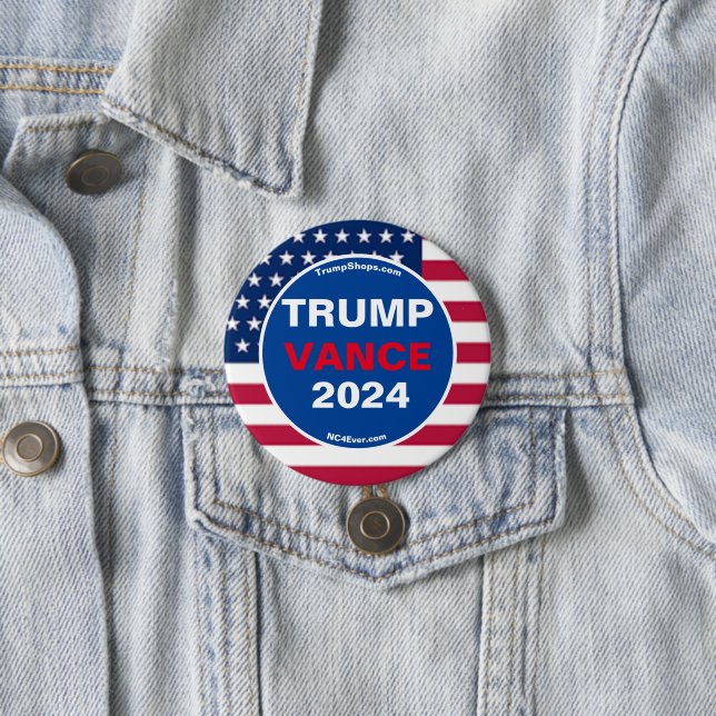TRUMP VANCE 2024 3 INCH ROUND BUTTON (In Situ)