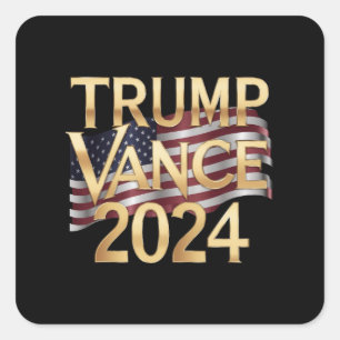 Trump Vance 2024: A Bold Vision for America Square Sticker