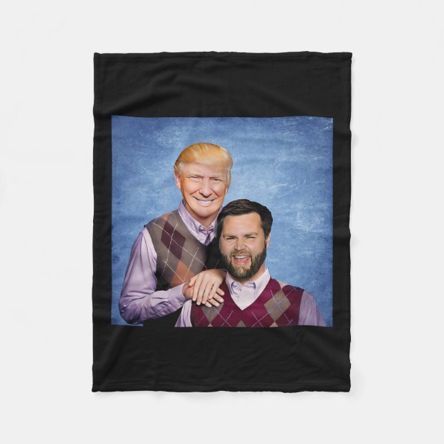 Trump Vance 2024 Brothers Funny Gifts Trump And Tr Fleece Blanket (Front)