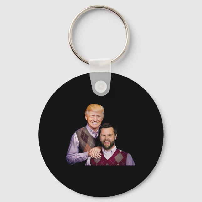 Trump Vance 2024 Brothers Funny Parody Trump J.d.  Keychain (Front)