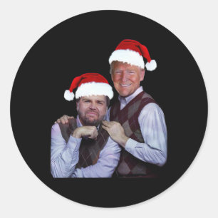 Trump Vance 2024 Brothers Santa Funny Trump Vance Classic Round Sticker