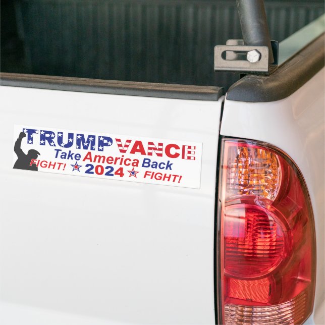 TRUMP VANCE 2024 BUMPER STICKER (On Truck)