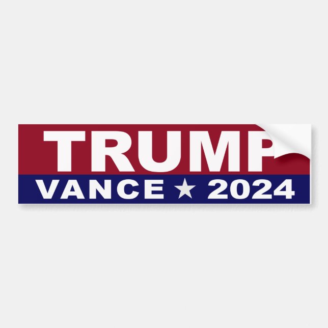 Trump Vance 2024 Bumper Sticker (Front)