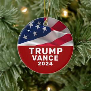 Trump Vance 2024  Ceramic Ornament
