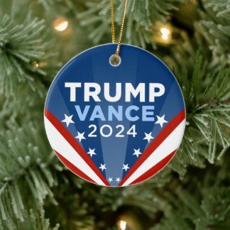 Trump Vance 2024 Ceramic Ornament