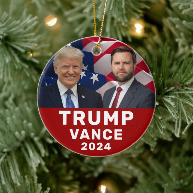 Trump Vance 2024  Ceramic Ornament (Tree)