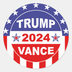 TRUMP VANCE 2024 CLASSIC ROUND STICKER