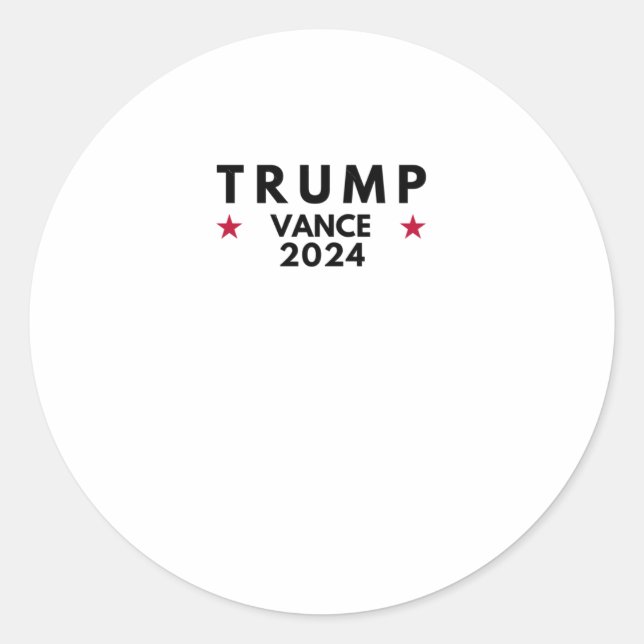 Trump Vance 2024  Classic Round Sticker (Front)