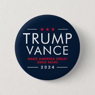 Trump Vance 2024 Collectable Campaign 2 Inch Round Button