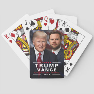 Trump Vance 2024 Collectable Campaign Photo   Playing Cards