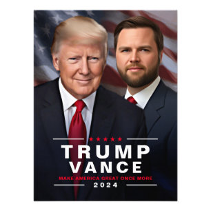 Trump Vance 2024 Collectible Campaign Photo   Print