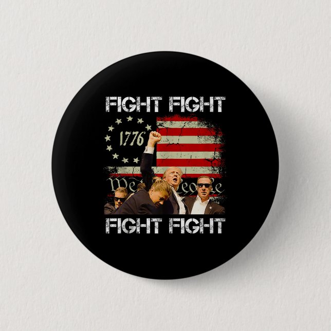 Trump Vance 2024 Fight  2 Inch Round Button (Front)