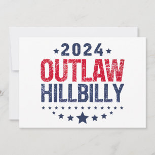 Trump Vance 2024 Outlaw Hillbilly US Flag Invitation