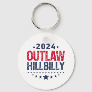 Trump Vance 2024 Outlaw Hillbilly US Flag Keychain