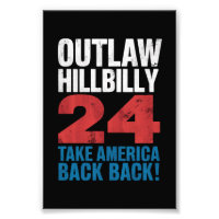 Trump Vance 2024 Outlaw Hillbilly US Flag Vintage