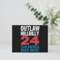 Trump Vance 2024 Outlaw Hillbilly US Flag Vintage