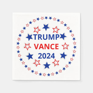 Trump, Vance 2024 Paper Napkins, Standard Cocktail Napkin
