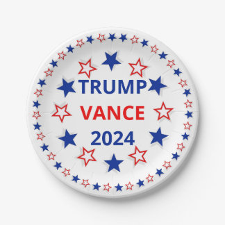 Trump, Vance 2024 Paper Plate