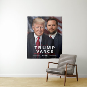 Trump Vance 2024 Political Campaign Tapestry
