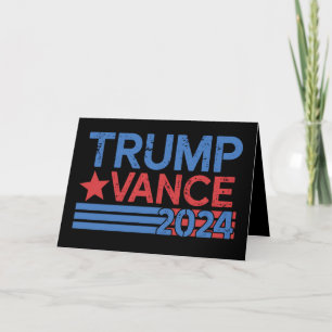 Trump Vance 2024 President 47 USA Vintage Thank You Card