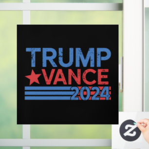 Trump Vance 2024 President 47 USA Vintage Window Cling