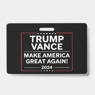 Trump Vance 2024 President JD Vance Vice MAGA Badge
