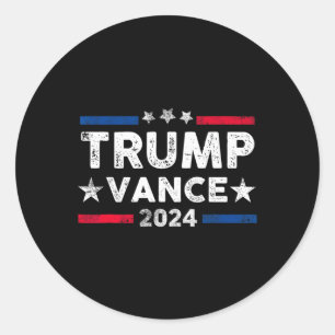 Trump Vance 2024 President Trump Supporter Re-elec Classic Round Sticker