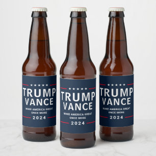 Trump Vance 2024 Presidential Campaign Beer Bottle Label