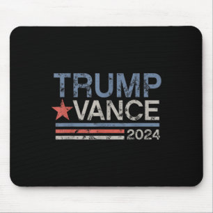 Trump Vance 2024 Retro Stripe Trump Jd Vance Mouse Pad