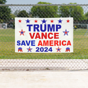Trump Vance 2024 Save America Banner