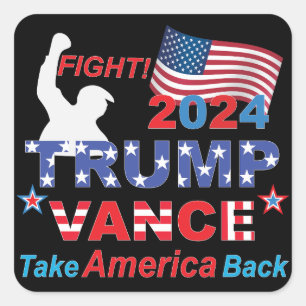 TRUMP VANCE 2024 SQUARE STICKER
