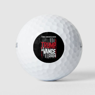 Trump Vance 2024 US Flag Take America Back Golf Balls