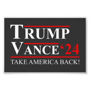 Trump Vance 2024 Vice President VP Trump 2024 Photo Print