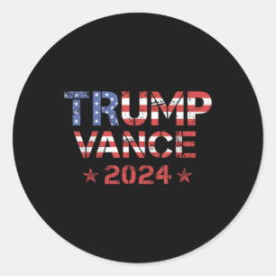 Trump Vance 2024 Vintage Patriotic Classic Round Sticker