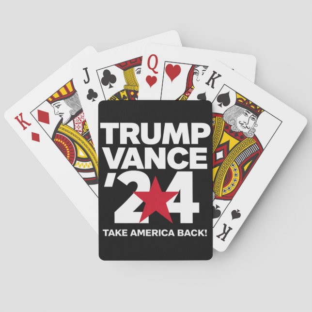 Trump Vance 2024 Vote Trump 2024 Election Playing Cards (Back)