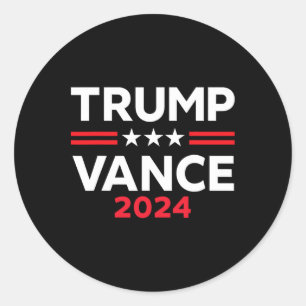 Trump Vance 2025 American Flag Gift Election 2025  Classic Round Sticker