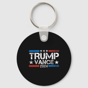 Trump Vance 2025 Retro Stripe Trump Jd Vance 1 Keychain